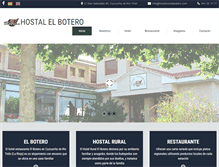 Tablet Screenshot of hostalruralelbotero.com
